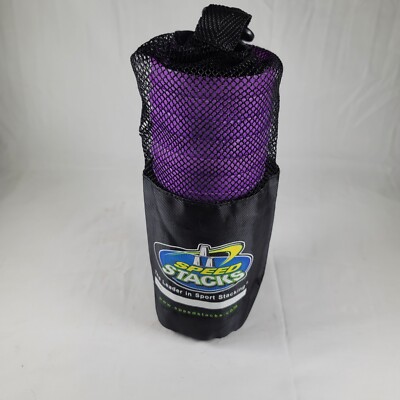Official WSSA Speed Stacks 12 Purple Stacking Cups With Carrying Bag