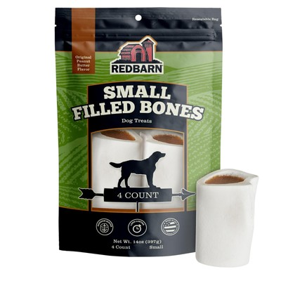 Small Filled Dog Bones, Peanut Butter Flavor - Long Lasting Stuffed Femur Che...