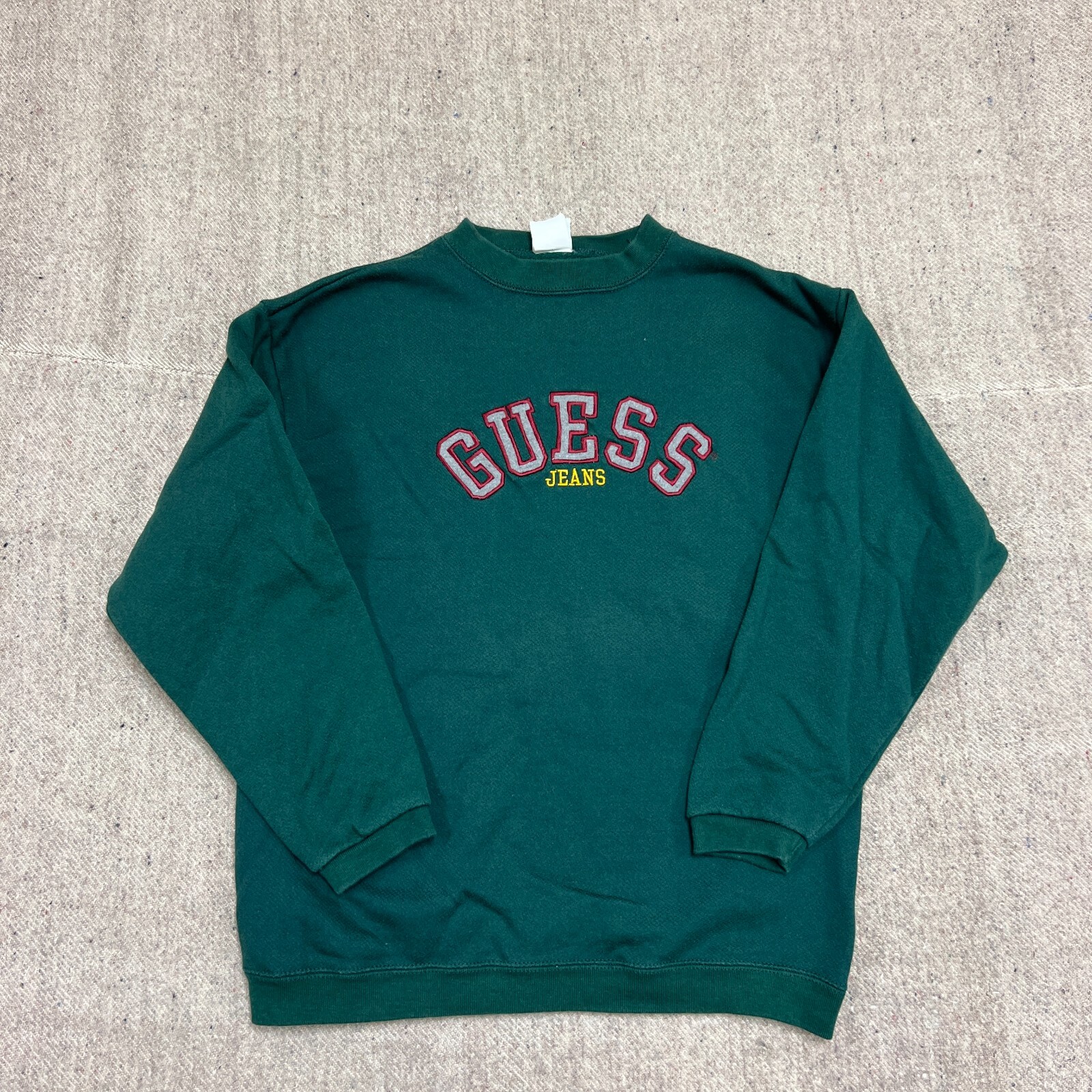 Vintage Guess Sweatshirt Mens Medium Green 1990s USA | eBay