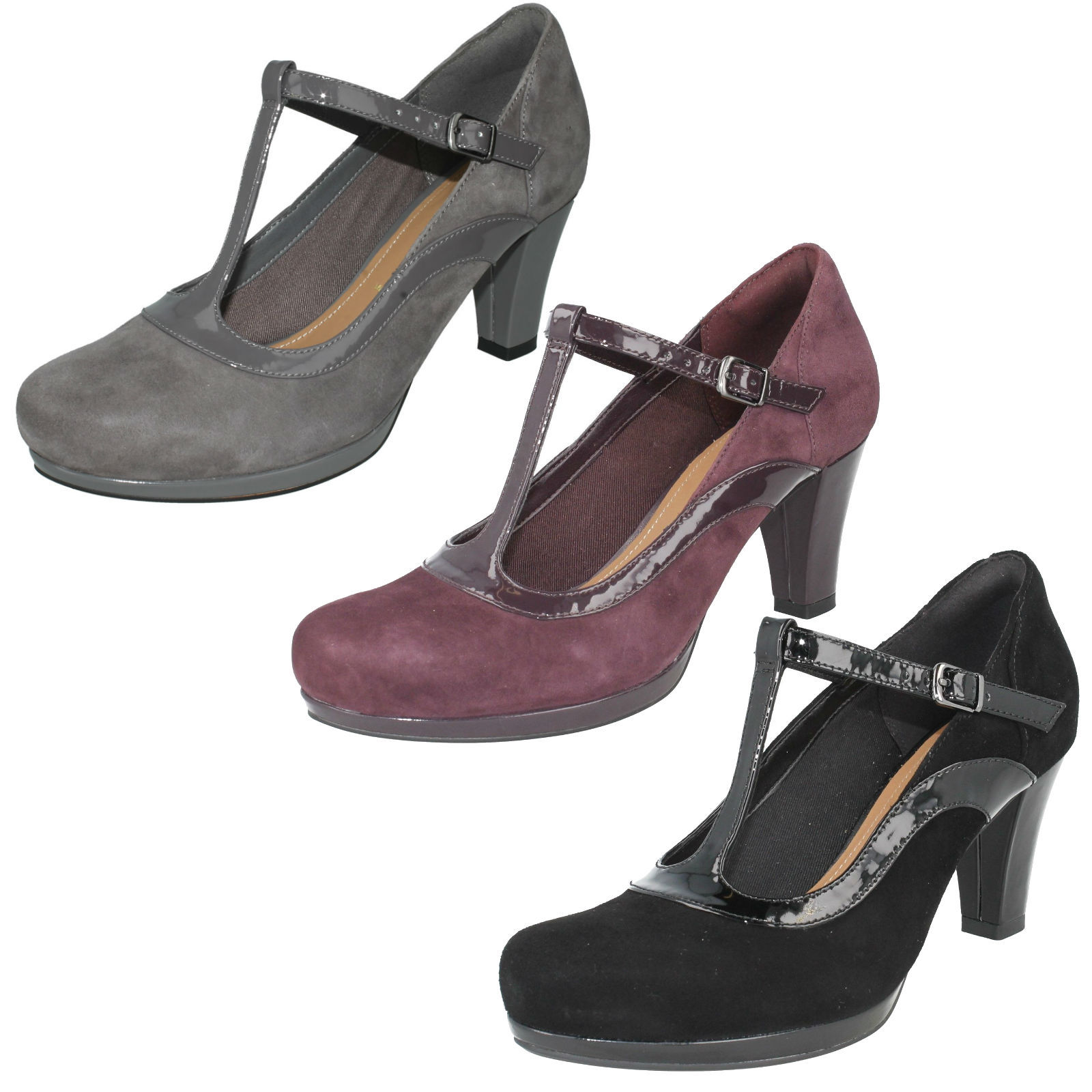 clarks navy suede court shoes