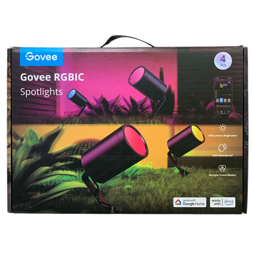 Уличные прожекторы Govee RGBIC, набор из 4-х, с 35 режимами изменения цвета