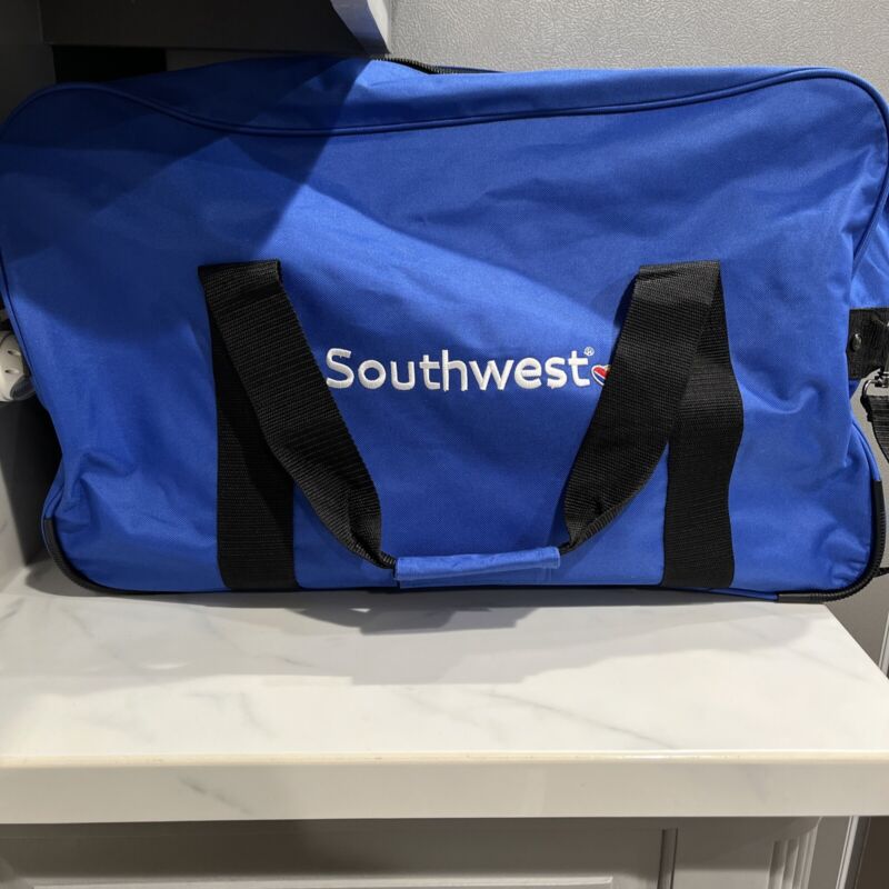 Southwest Airlines 24" Blue Soft Duffle Bag Luggage Embroidered