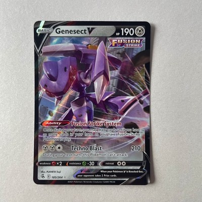 Pokémon Fusion Strike #185/264 Genesect V Full Art Foil Ultra Rare