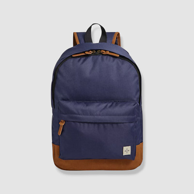 Sun + Stone Men's Blue Riley Canvas Colorblocked Backpack One Size