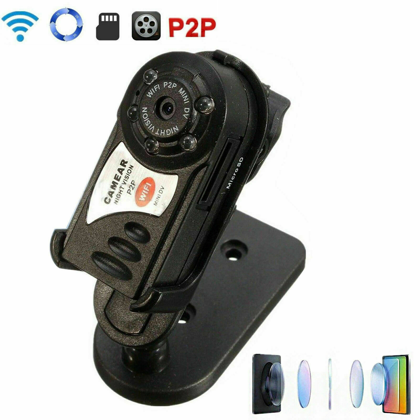 Wifi dv. Мини-видеокамера wifi camera q7. mini dv камера. мини камера wifi для скрытого наблюдения. микро камера с удаленным доступом.