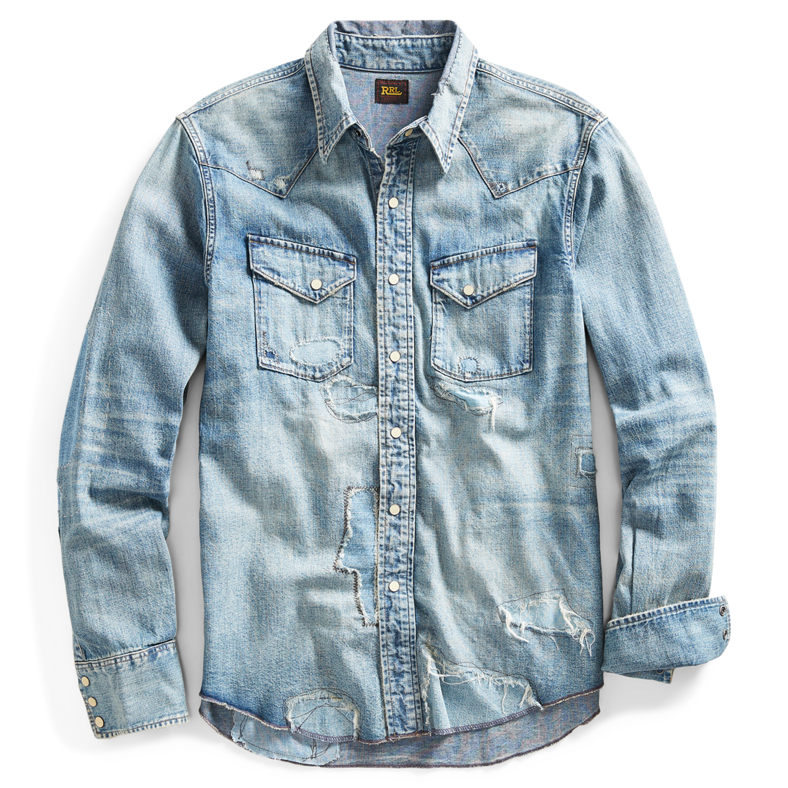 ralph lauren denim western shirt