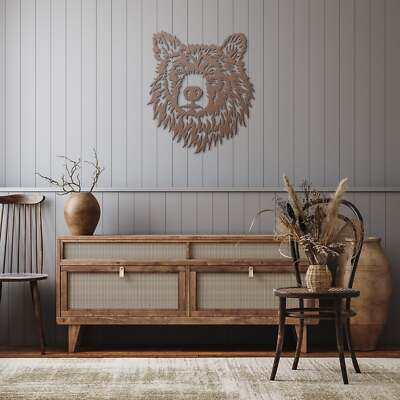 Bear Head Metal Wall Art | Unique Wildlife Decor