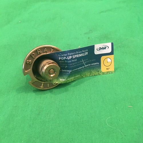 Orbit 54072 Qtr Pop-Up Sprinkler Head, Single 90 Degree BRASS New