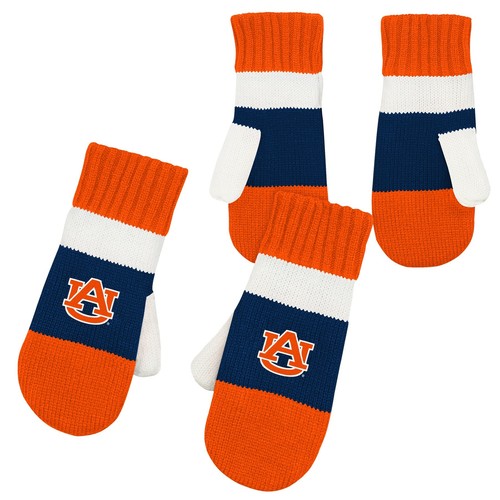 Outerstuff NCAA Жаккардовые варежки на флисовой подкладке для малышей Auburn Tigers, один размер