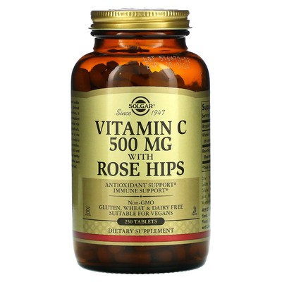 Vitamin C with Rose Hips, 500 mg, 250 Tablets