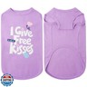 Kuoser Dog Shirt, Printed Dogs T-Shirt Soft Breathable Dog Shirts, Cute Doggy Sweatshirt for Small Medium Large Girls Boys, Pet Funny Clothes Tank Top Sleeveless Dogs Vest, Purple M