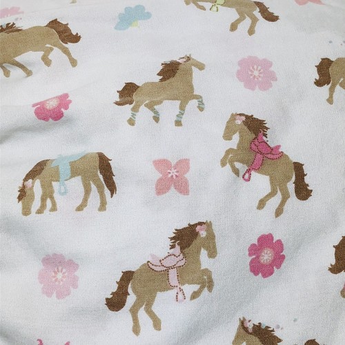 Target Circo Pretty Horses Full Fitted Sheet Ponies White Brown Pink Blue 2011
