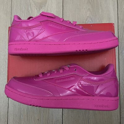 Reebok X Cardi B Club C Junior Coated Dynamic Pink Tennis Shoes Sneakers H02516