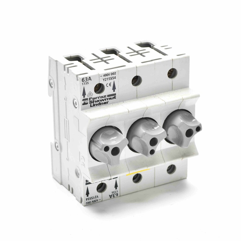 Ferraz Shawmut Lindner Sicherungssockel 400v 63a D02 Y215554 1735 -Used-