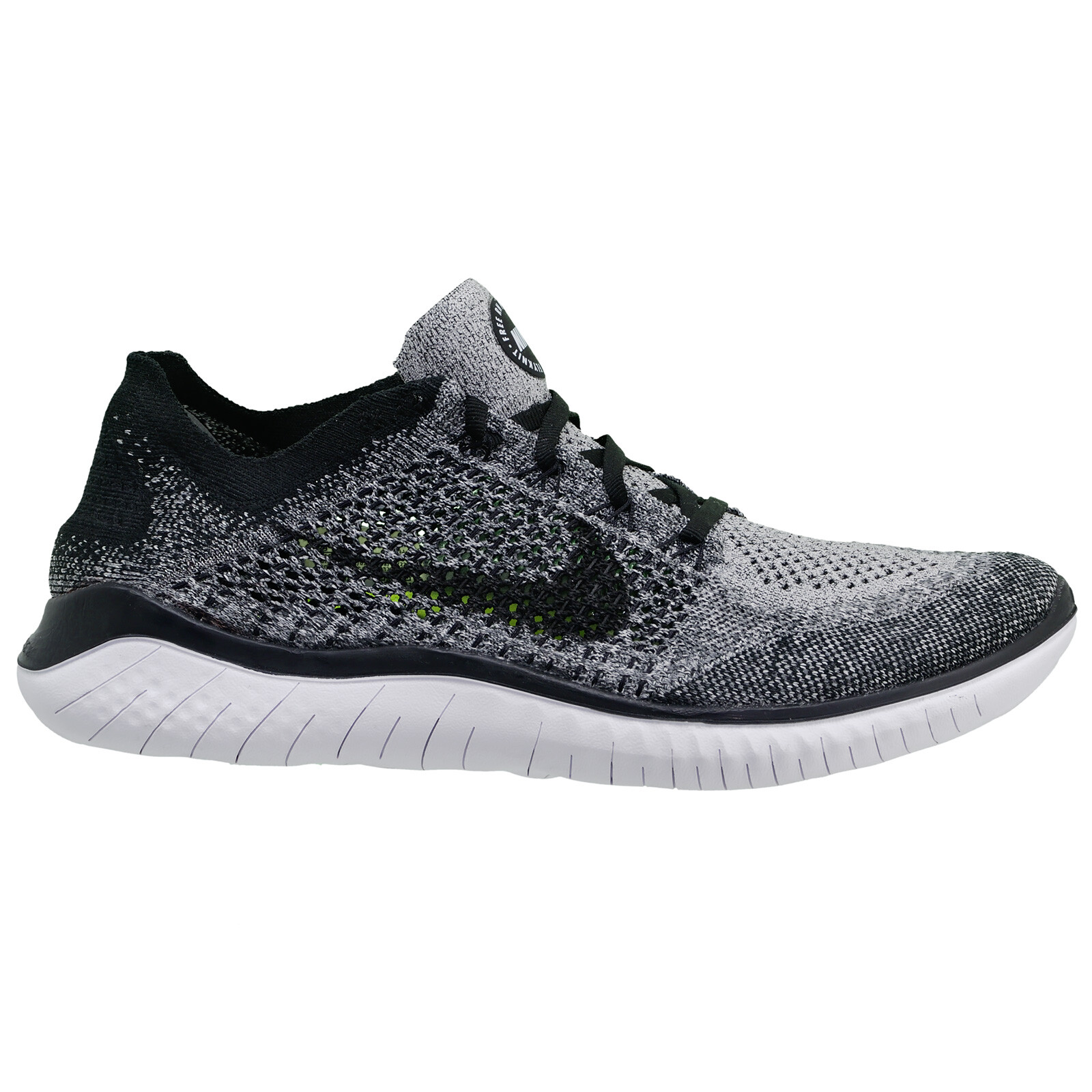 

Мужские кроссовки Nike Free Run 2018 Flyknit, черный, серый, белый, РАЗМЕР НА ВЫБОР, Nike Free Run 2018