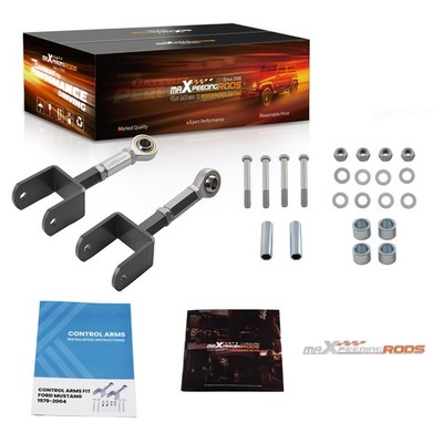 2PC Rear Upper Adjustable Control Arms w/ Hardware for Ford Mustang 1979-2004