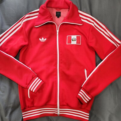 Adidas Vintage Retro Rare FPF Peru Soccer Team Track Jacket S Cubillas Cueto