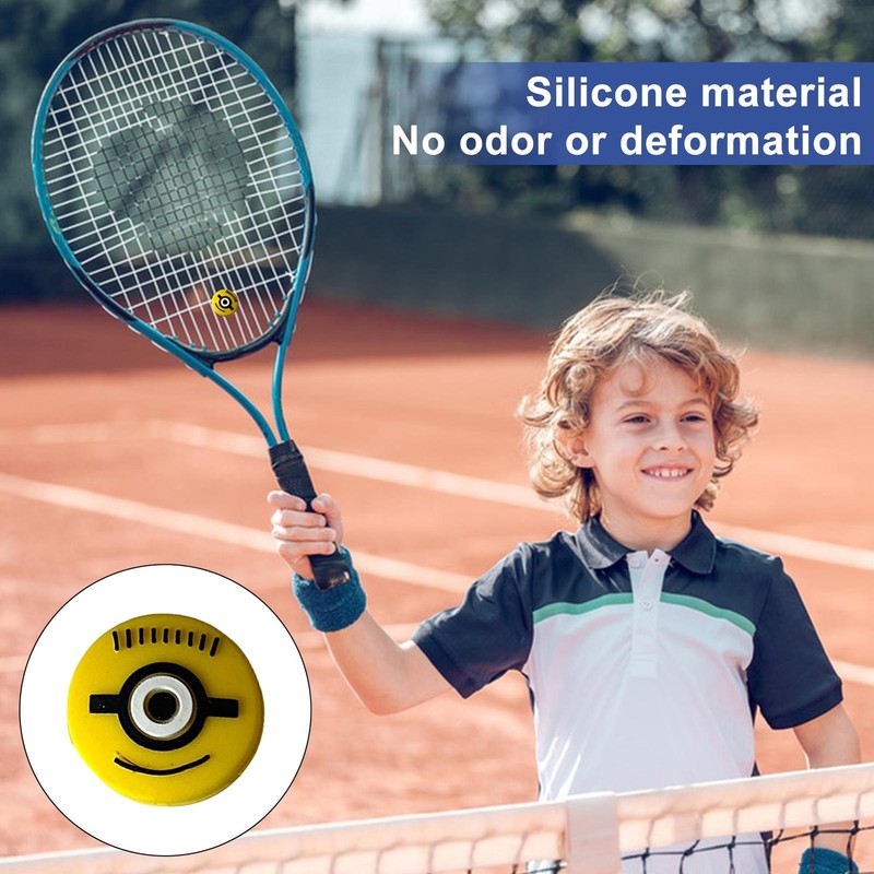 1* Minion Shock Absorbers Tennis Racket Silicone Cartoon  External Thickened