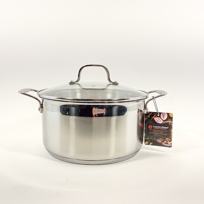 Masterclass Cookware Stainless Steel Induction Cookware 5.4-qt 9.5'' Casserole NW
