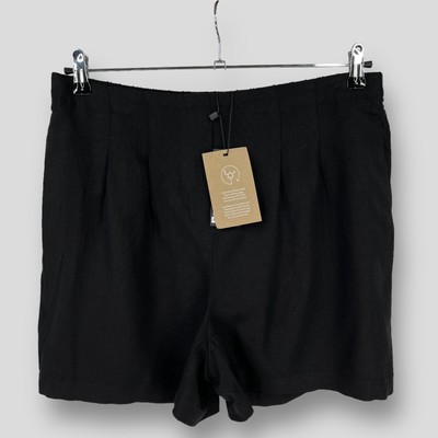 VERO MODA Womens Black Linen Blend Shorts SIZE XL brand new BNWT