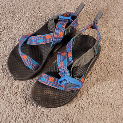  Chaco Kids Boys Girls Z/1 Ecotread Sandals Shoes Bubble Teal Size 12
