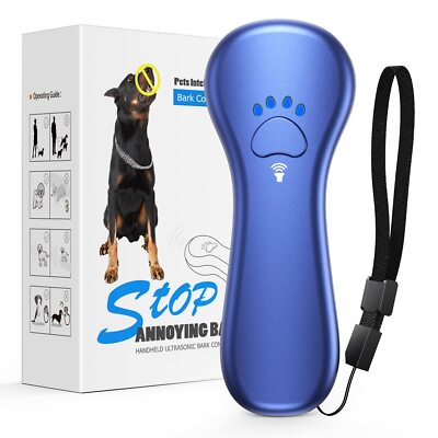Ahwhg New Anti Barking Device Dog Barking Control Devices Rechargeable G1 Blue