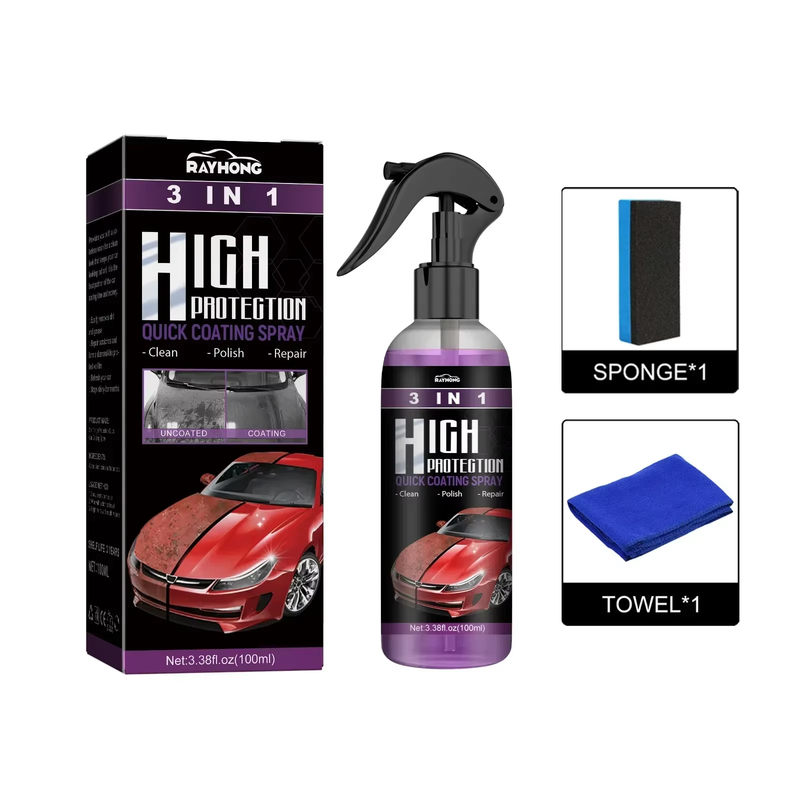 3 in 1 High Protection quick Car Coat Ceramic Coating Spray Hydrophobic