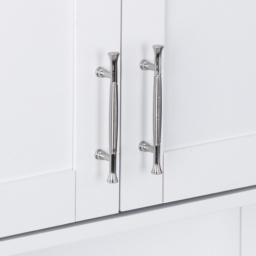 Bathroom Medicine Cabinet Bathroom Mounted with 2 Doors Open Shelf White