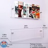 XOHYW 2 Pack 24 Inch Clear Acrylic Magazine Holder, Floating Brochure Display, Invisible Record Holder Magazine Rack, Hanging Bookshelf Literature for Waiting Room, Office, Home