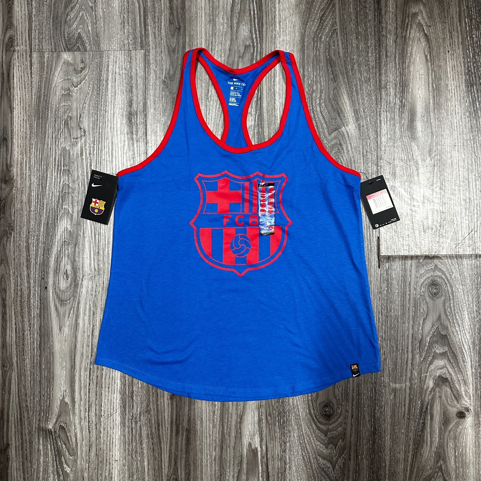 ウェア NIKE Barcelona Uniform L/S Tee Spain THE NIKE TEE BARCELONA TANK FOR WOMEN SIZE LARGE ONLY BLUE