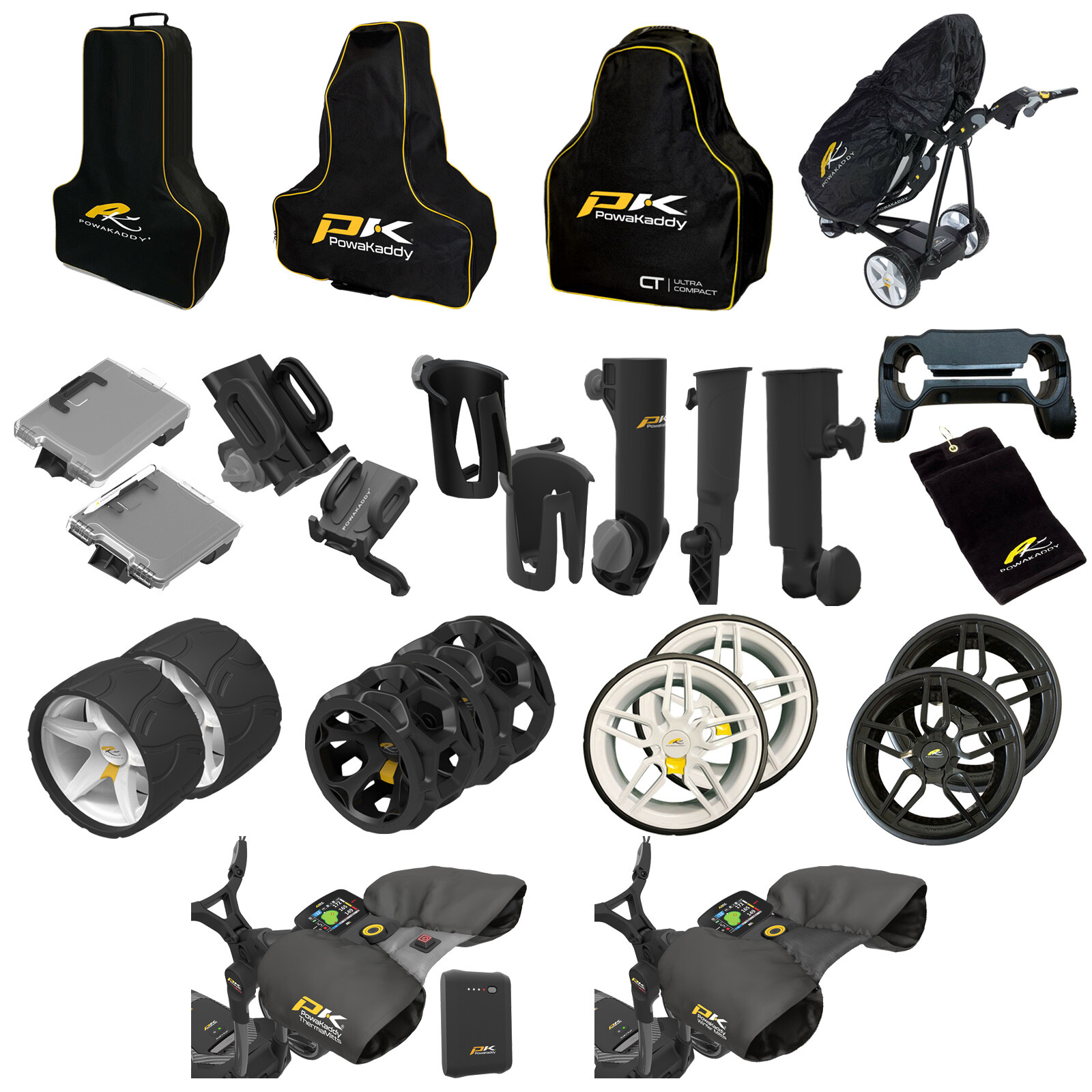 Powakaddy Electric Golf Trolley Therma Mitts (PowaPack Included) Powakaddy Electric Golf Trolley Therma Mitts (PowaPack Included)