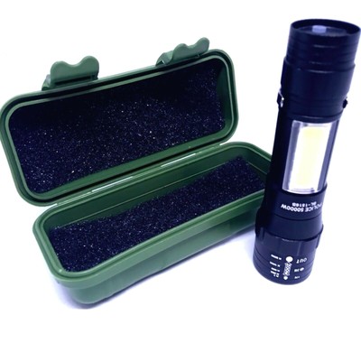 Linterna LED Táctica Militar Potente Recargable Frontal Sobre USB Eléctrica