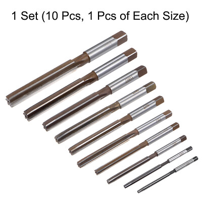 10Pcs Hand Reamers Set 3mm-12mm H7 Metric Alloy Steel Reamer Bit Straight Flutes