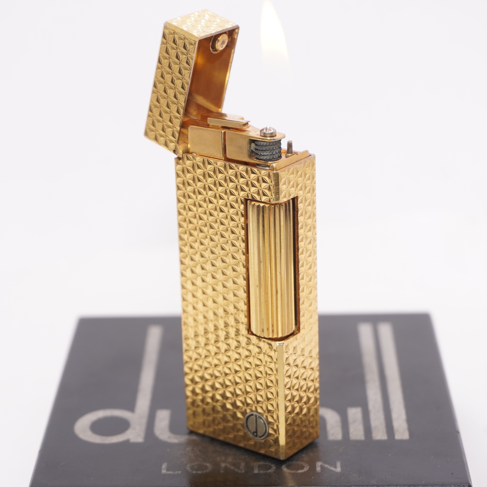 Rare Dunhill Lighter Gold Botanical Pattern-Ultrasonically