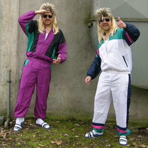 80er / 90er Proll Trainingsanzug, Assi / Asi Sportanzug Karneval Kostüm Kleidung