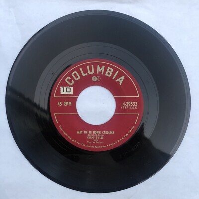 Champ Butler - Way Up In North Carolina / Down Yonder 45 RPM Columbia Records 7 