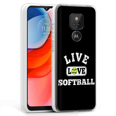 Phone Cover Case for Motorola Moto G Play 2021, Live Love SoftBall