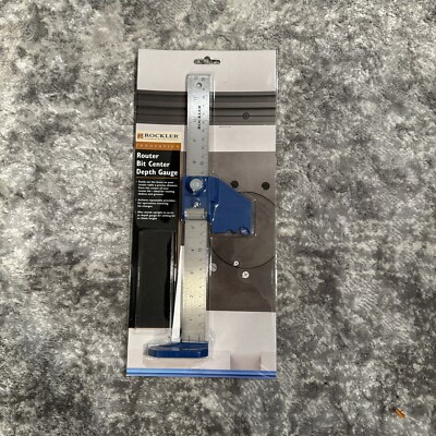 Rockler - 12  Router Bit Center / Depth Gauge Tool Steel Gauge Woodworking NEW 