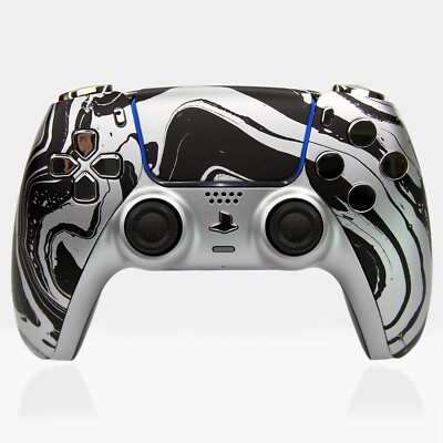 Silver Acid Killscreen DualSense PS5 Controller Clicky Mouse Click Mod Custom
