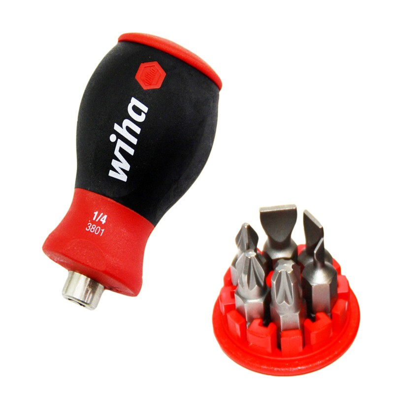 Wiha Bithalter Stubby Griff Bits Schlitz Pz Soft Finish Made In Germany 3801