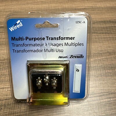 HEATH ZENITH 125C-A MULTI PURPOSE TRANSFORMER Pri 120VAC Sec 8-16-24VAC, 20 Watt