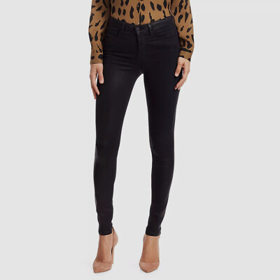 $265 L'Agence Women's Black Marguerite High-Waist Skinny Jeans Pants Size 26