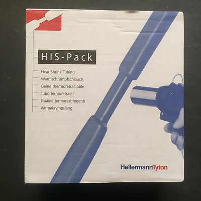 Hellermann Tyton HIS-PACK-1,6/0,8-BU HEAT SHRINK, BLUE, 1.6MM, 10M