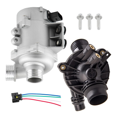 New Electric Engine Water Pump and Thermostat For BMW X3 1 3 5 Series