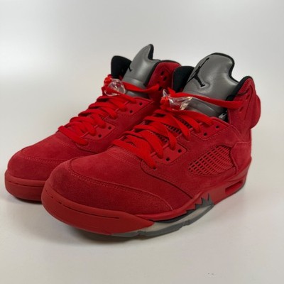 Jordan 5 Retro Red Suede University Red Black 136027-602 Mens 11.5 Basketball
