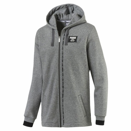 

[852401-03] Мужская флисовая толстовка с капюшоном Puma Rebel Block Fullzip, Серый