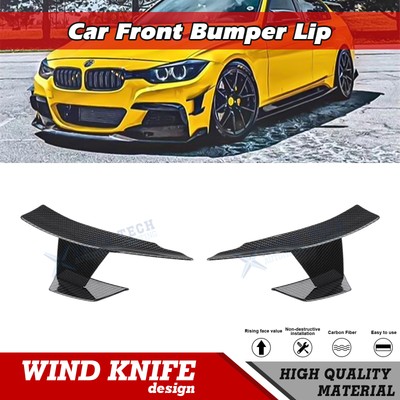 Carbon Fiber Style Front Bumper Spoiler Winglet Diffuser For BMW 3Series F80 F82