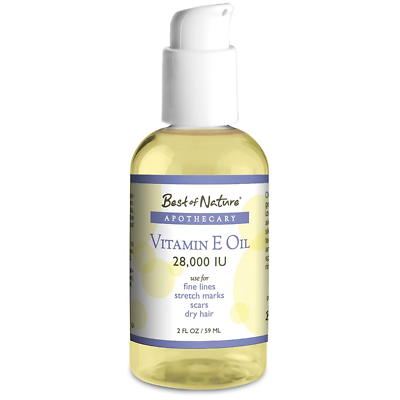 Best Of Nature Vitamin E Oil 28,000 IU Face Hair Hand Lip Skin Moisturizer - 2oz