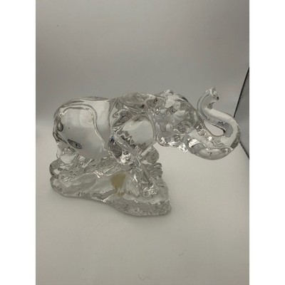 Wonders of the Wild Crystal Elephant Figurine 24% Lead Glass Germany Clear