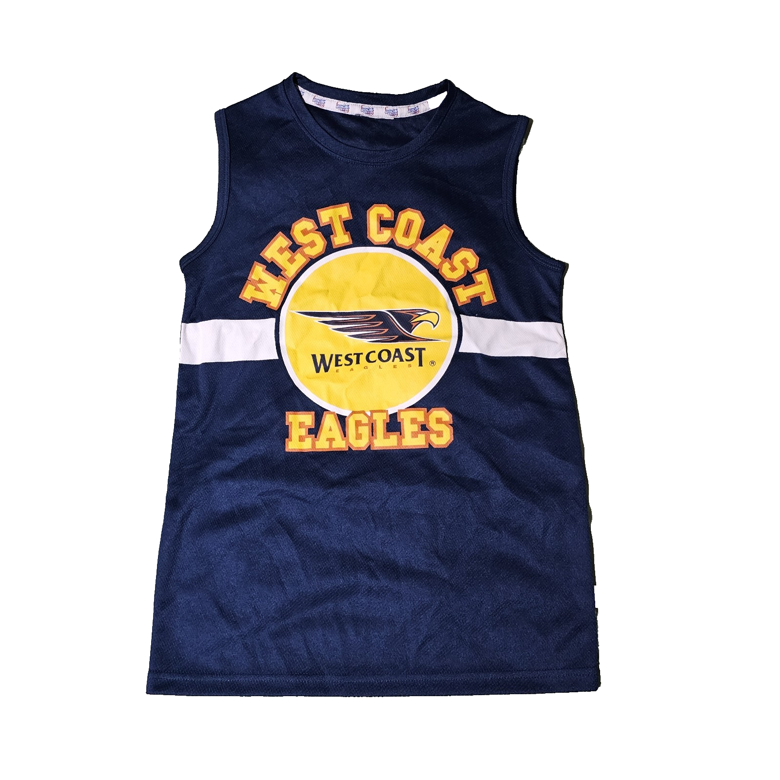 Official AFL West Coast Eagles Youth Supporter Jersey Size 12